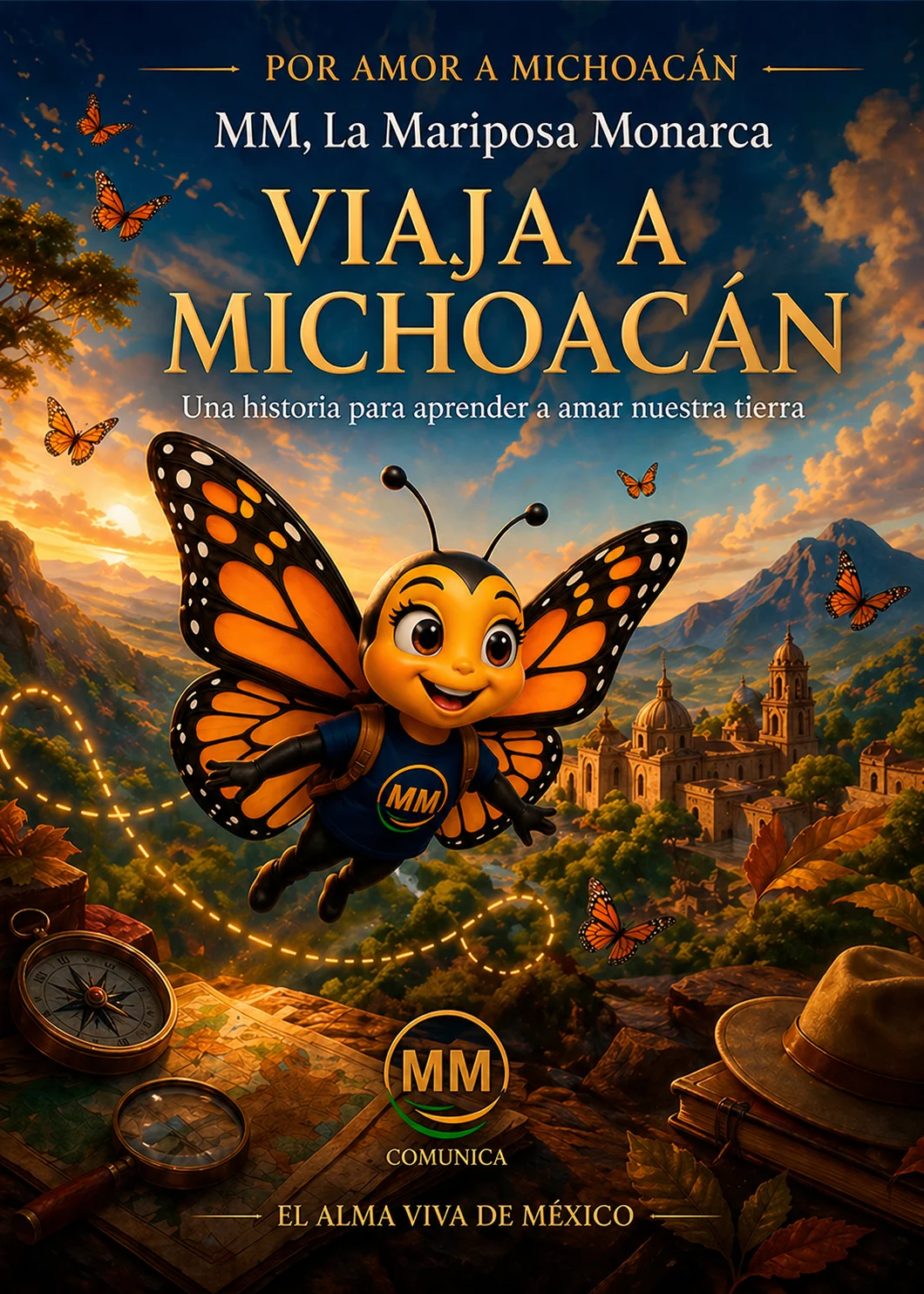 Portada del cuento MM viaja a Michoacán